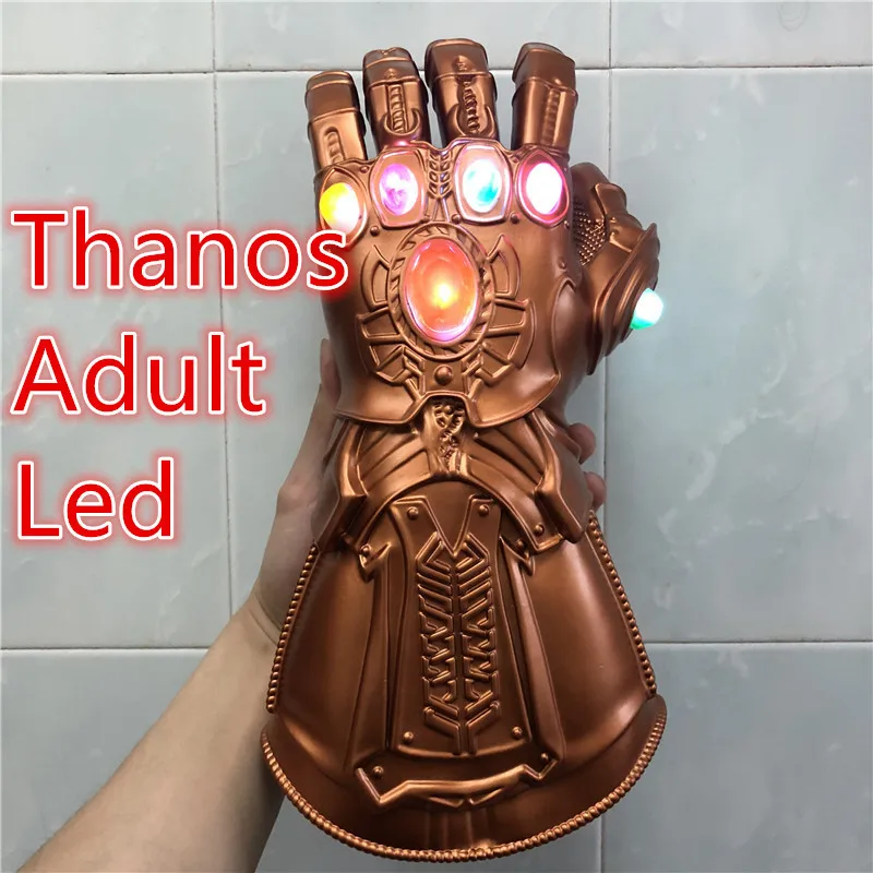 1:1 светодиодный светильник Thanos Gauntlet War cosplay светодиодный перчатки подарок костюм Хэллоуин реквизит - Цвет: Thanos Adult Led