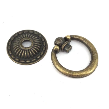 One Piece 3248MM Vintage Bronze cabinet knobs Single Hole drawer pull ring hardware for kitchen Cupboard closet door handles