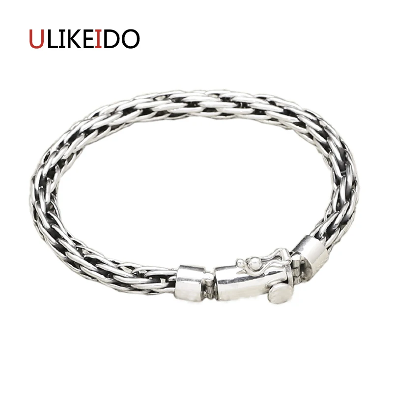 Pure 925 Sterling Silver Bracelets Fashion Hollow Out Classic Hand