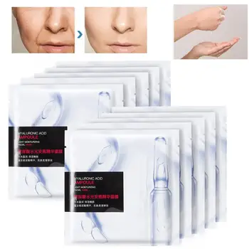 

10pcs / Box Hyaluronic Acid Face Mask Instant Hydrating Moisturizing Nourishing Mask Skin Care Mask