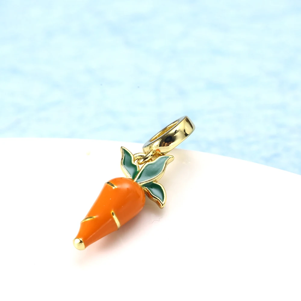 RainMarch Silver Carrot Pendant Fits Pandora Charms Bracelets Original 925 Silver Charms for Bracelets & Bangles Dropshipping (5)