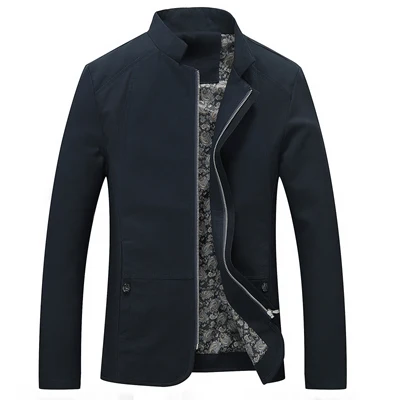 DIMUSI Новая мужская куртка весна осень ветровка пальто Мужская Повседневная однотонная куртка мужская Брендовая верхняя одежда 5XL, TA102 - Цвет: Dark Blue