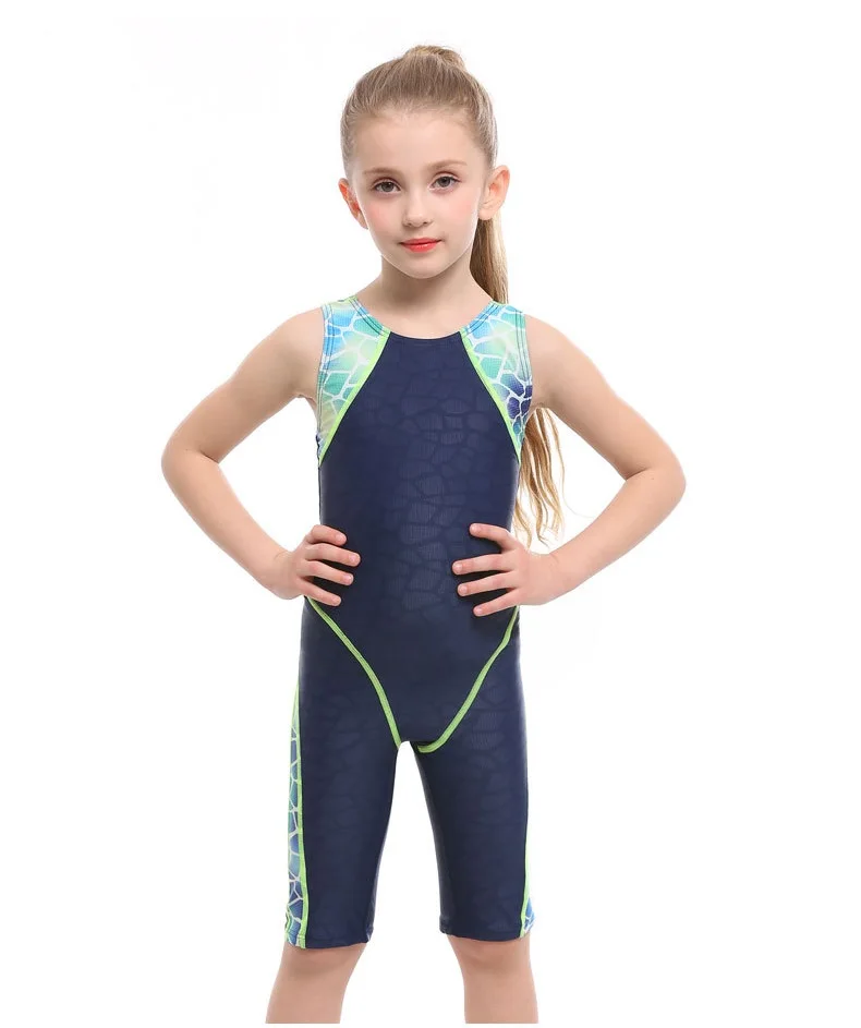Купальный костюм для девочек Профессиональный Спортивный Купальный костюм детский купальный костюм Цельный купальный костюм для детей, бассейн тренировочный купальный костюм