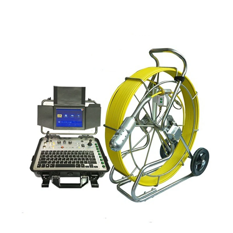 Remote Control Sewer Pan Tilt Inspection Camera For 60mm 500mm Pipes V8