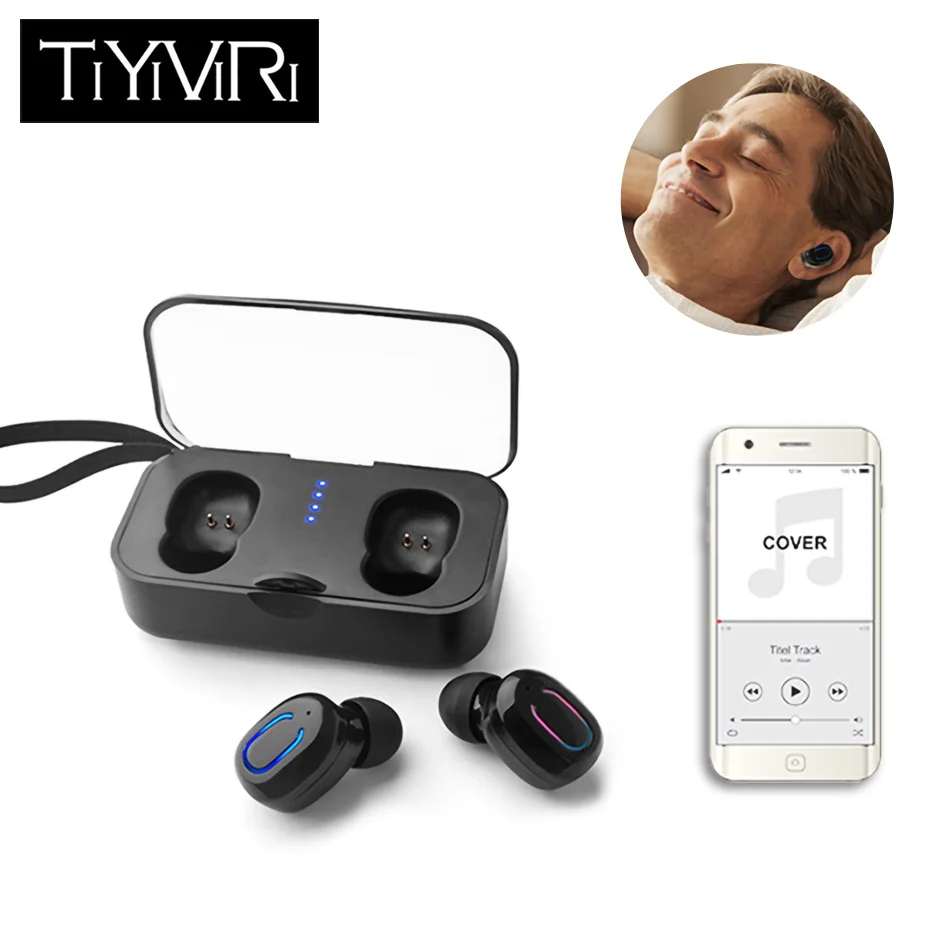 T18S невидимые Bluetooth наушники 5 0 TWS мини беспроводные стерео глубокий бас гарнитура
