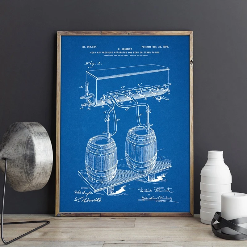 Beer Keg Cold Air Pressure Tap Poster Home Decor