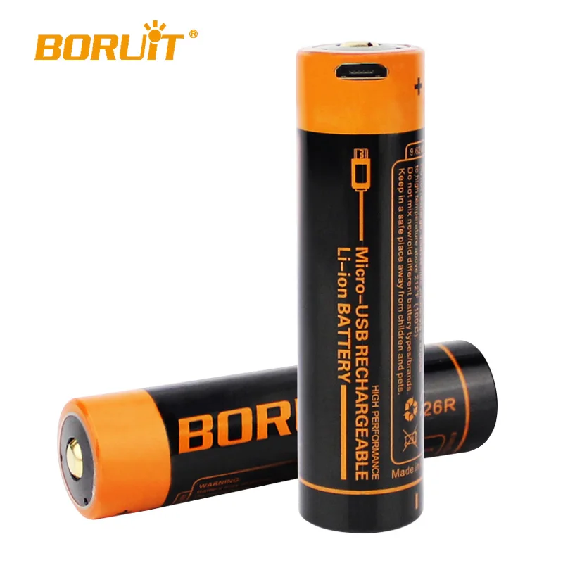 

BORUIT High Capacity 1 pc Rechargeable 3.7V 18650 Battery Recycling Li-ion Battery Flashlight & Head light & Driver Power