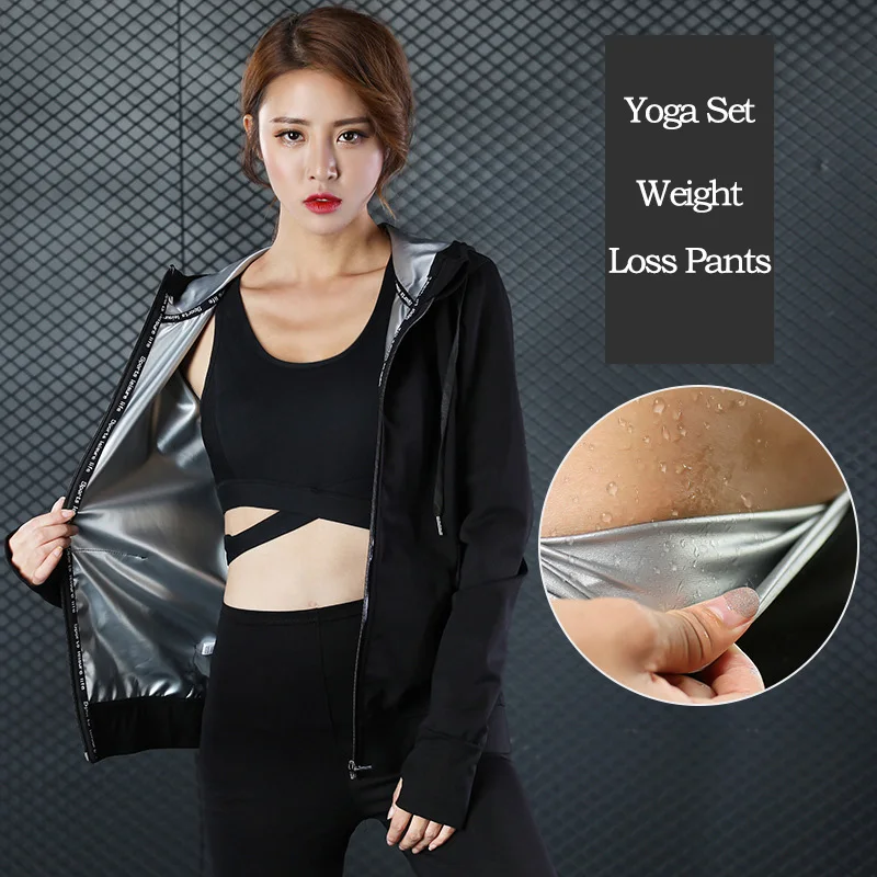 

Winter Gym Hooded Jacket+pants Yoga Set Sports Tracksuits Jumpsuit Clothes Sportswear Jogging Fitness Workout Set Women TZ055