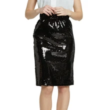 Новинка, европейская американская Женская Блестящая сумка, бедра юбка, высокая талия, тонкие сексуальные прямые юбки, большие размеры, Женская юбка, 7 цветов s-xxl