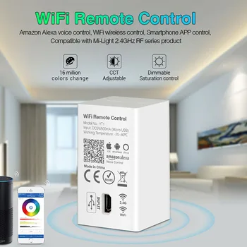 

Milight YT1 WiFi Voice Remote Controller DC5V USB Smart 4G IOS Android APP Controller for 2.4GHz RGB CCT RGBW LED Strip Bulb