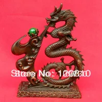 

00184 Chinese Dragon playing Bead statue Dragon statue
