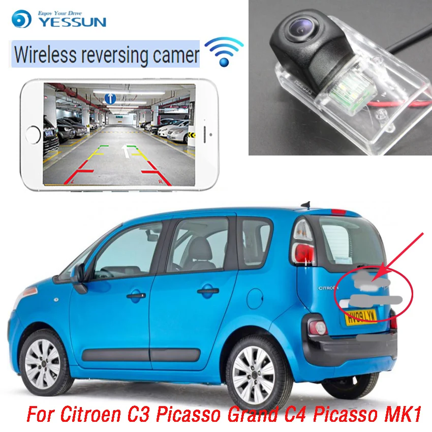 YESSUN беспроводная камера заднего вида для Citroen C3 Picasso Grand C4 Picasso MK1 Partner Tepee CCD ночное видение парковка