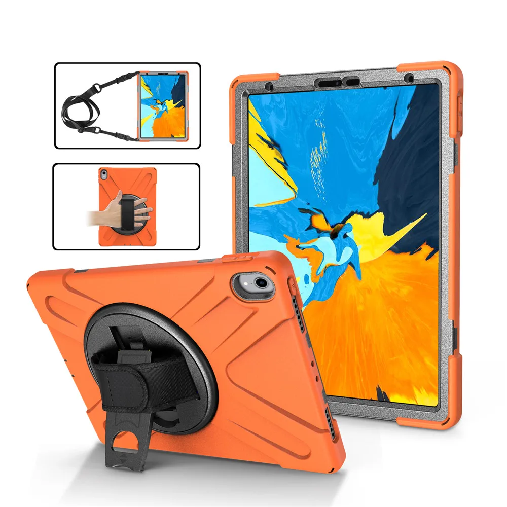 Сверхмощный Чехол для iPad Pro 11 2018 дюймов PC & Silicon Подставка рук и плечевой ремень
