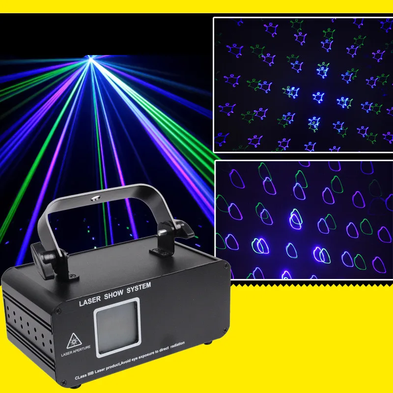 

RGB Full Color Animation Laser Light Blue-light Stage Effect Laser Projector Christmas Festival DMX Control Party Stage Lighting