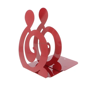 

New Musical Note Metal Bookends Iron Support Holder Desk Stands For Books