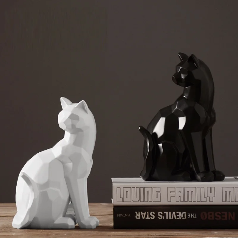 Geometric Origami Cat Sculpture Abstract Animal Arts Statue Resin Crafts Ornaments Art Home Interior Design L3162 Buy Inexpensively In The Online Store With Delivery Price Comparison Specifications Photos
