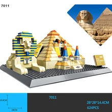 Лидер продаж всемирно известная история архитектурная модель Пирамида Хуфу и Большой Сфинкс Египетский строительный блок Сборка игрушки коллекция