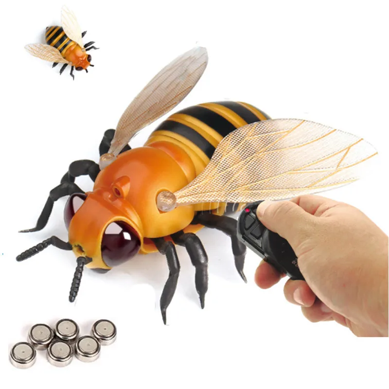 RC игрушки пчелки дистанционное управление поддельные fly шалость насекомых шутка страшные Tricky Божья коровка ошибка весело ужасающая игрушка для детей - Цвет: Белый
