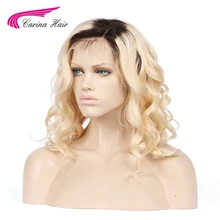 Carina Ombre Blond Color Lace Front Human Hair Wigs With Baby Hair Peruvian Remy Hair Loose Deep Pre Plucked Natural Hairline