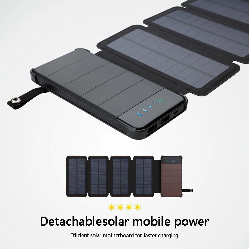 20000mAh Solar Power Bank Waterproof Solar Charger External Battery Backup Pack for Cell Phone Tablets External Battery Pack