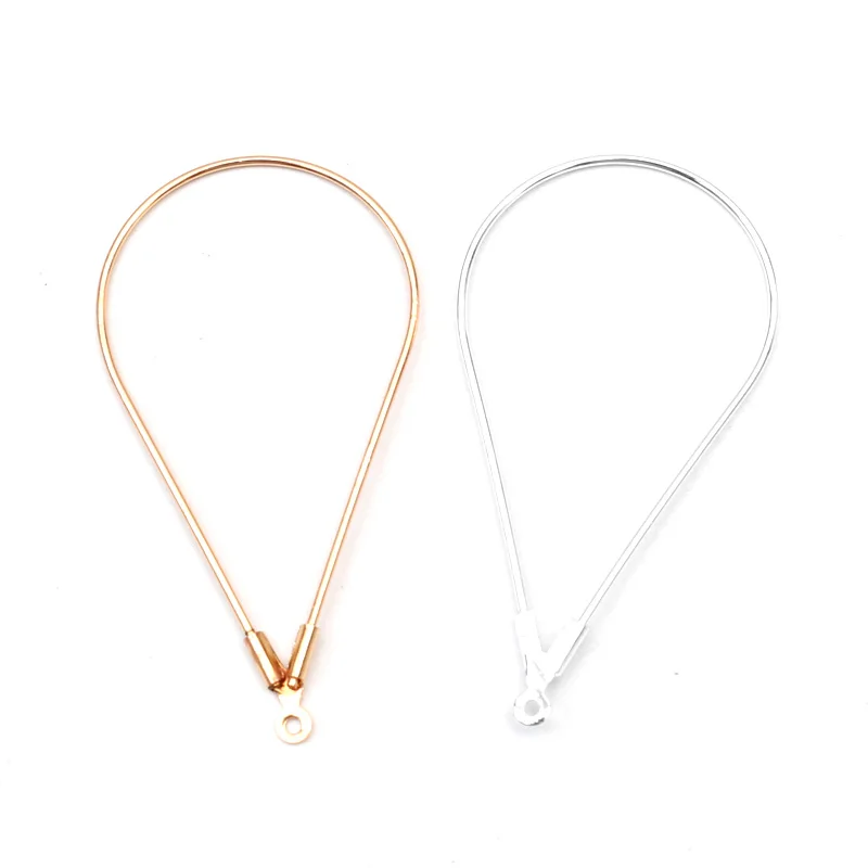 

20Pcs 43X23mm Coppers White K/Rose Gold Water droplets Pendant Jewelry Findings Charm Pendant Connector For DIY Jewelry Making