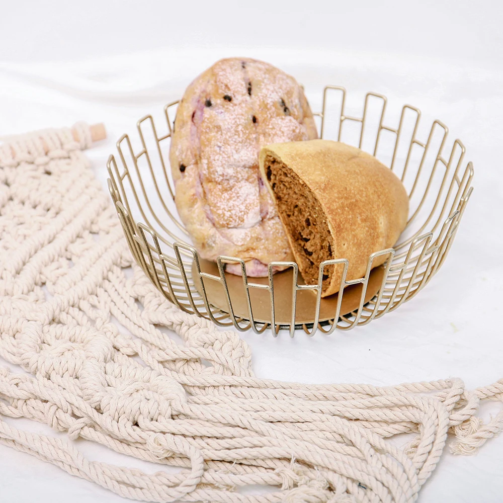 الذهب معدن الاسكندنافية الحديثة مجلة تخزين الفاكهة سلة برميل خمر newpaper النمط الصناعي الأسلاك المعدنية حامل الجدول الرف