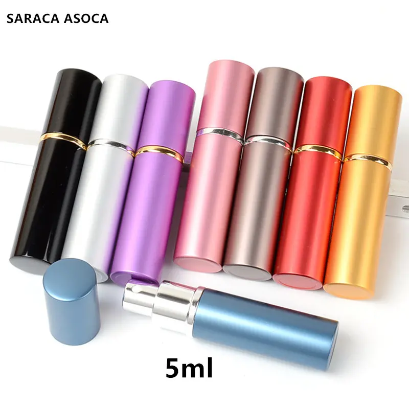 

Wholesale And Retail 5ml (30 Pieces/Lot) High Quality Metal Shell Glass Tank Empty Spary Perfume Bottles Refillable Atomizer