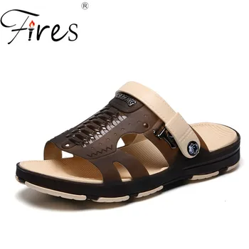 

Fires Summer Cool Man Casual Shoes Breathable Light Slippers Zapatos planos de Hombre Male's Comfortable Slides Casual Shoes