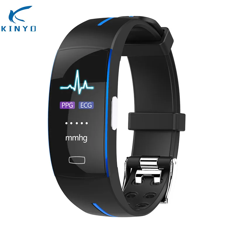 Спортивный смарт браслет KINYO ECG + PPG водонепроницаемый с пульсометром в реальном