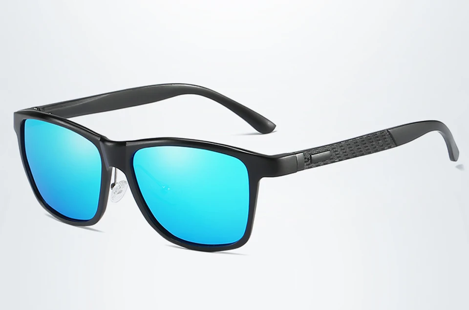 Мужские поляризованные солнцезащитные очки ELITERA в алюминиево-магниевой оправе HD, женские брендовые дизайнерские квадратные Винтажные Солнцезащитные очки унисекс - Цвет линз: black blue