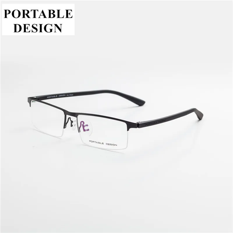 

2017 New Arrival Men Style Titanium Alloy Half Rim Eye Glasses Fashion Design Men's Eyeglasses Casual Optical Frame for men