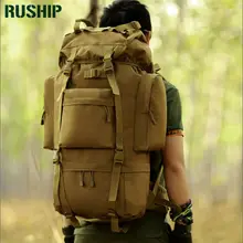 Супермодный 65Л Большая Емкость. Многоцелевой Огромный Рюкзак. Путешествия Рюкзак Камуфляжа. Нейлон Тактическая сумка. Molle Системы Рюкзак. Мужская и Женская сумка. 65L Водонепроницаемый туристический Рюкзак