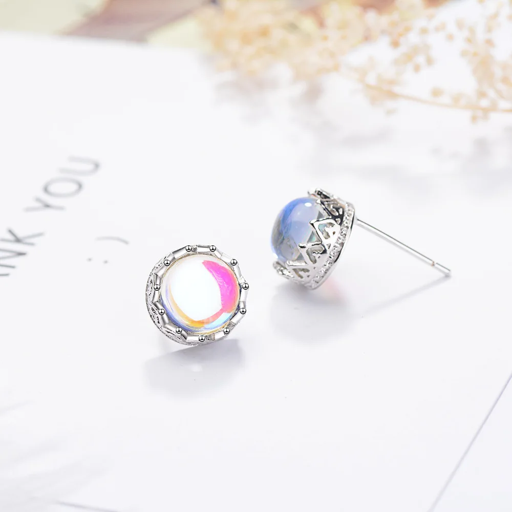 moon stone stud earrings women (7)