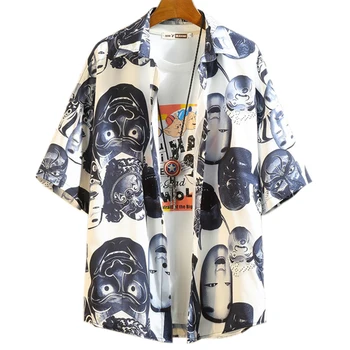

Men Shirt 2019 New High Quality Breathable Cozy Hawaiian Shirt Camisa Masculina Brand Summer Casual Male Printed Shirt 5XL