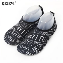 QEJEVI/Новинка; Мужская и Женская водонепроницаемая обувь для пары; полосатая обувь без застежки для пляжа, бассейна, плавания, серфинга, йоги, бега; кроссовки