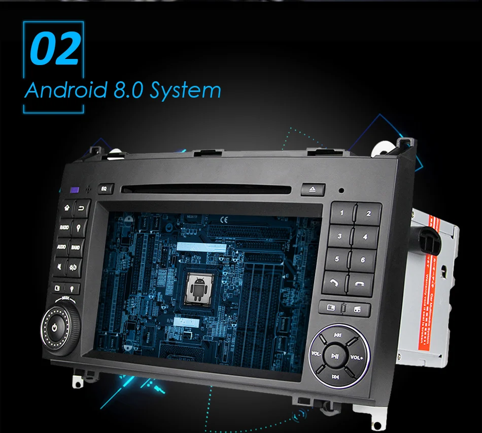 Clearance Eunavi 2 Din Android 8.0 Octa 8 core Car DVD Player For Benz Sprinter Vito W169 W245 W469 W639 B200 Radio GPS WiFi 4G RAM 4GB 2