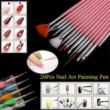 MATAVENI 20 шт./компл. для маникюра ногтей Дизайн Комплект рисунки Дотсом Рисование, полировка инструменты в виде кисточек-ручек