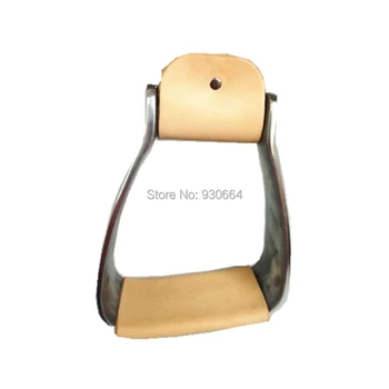 

5 Inch Aluminum Stirrups Wrapped Leather Horse Products Horse Tack F1021