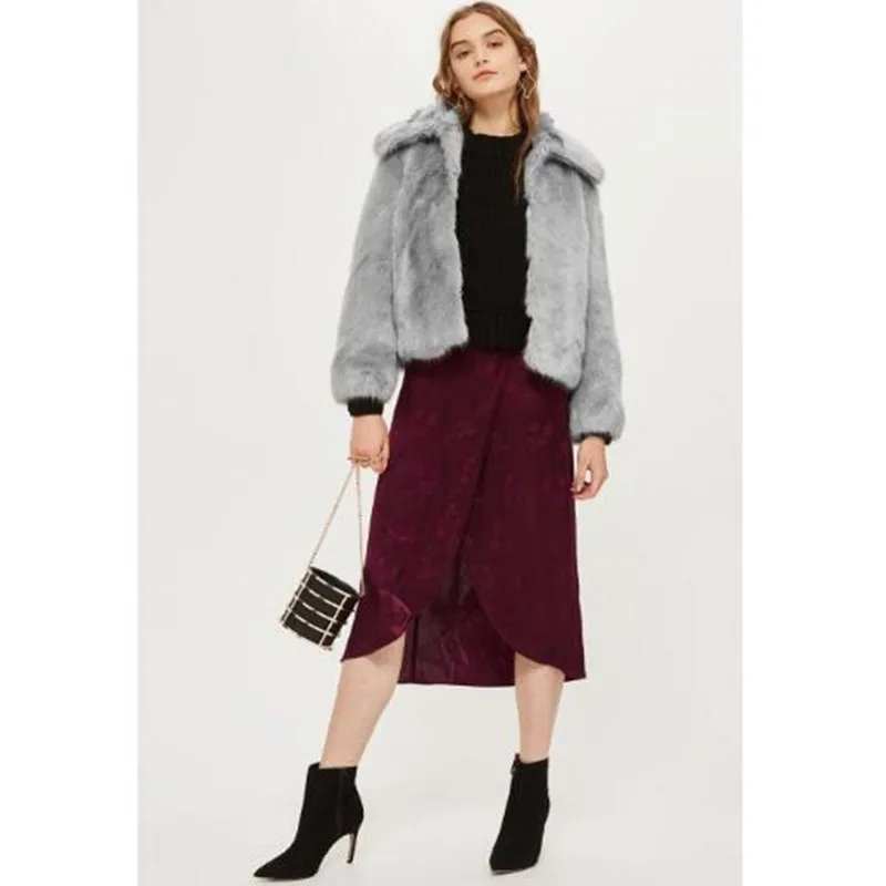 D'hiver Top En Sauvage Nouvelles Extérieur Pzlcxh Fausse Court Veste Gray Tempérament 2018 Casual Manteau Furry De Rond Chaude Femmes Simple Col Fourrure Sx67 w80R8qxp