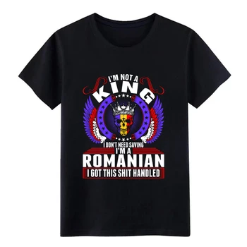 

Men's Im A Romanian King t shirt Custom cotton S-XXXL Letters Cute Breathable Spring Kawaii shirt