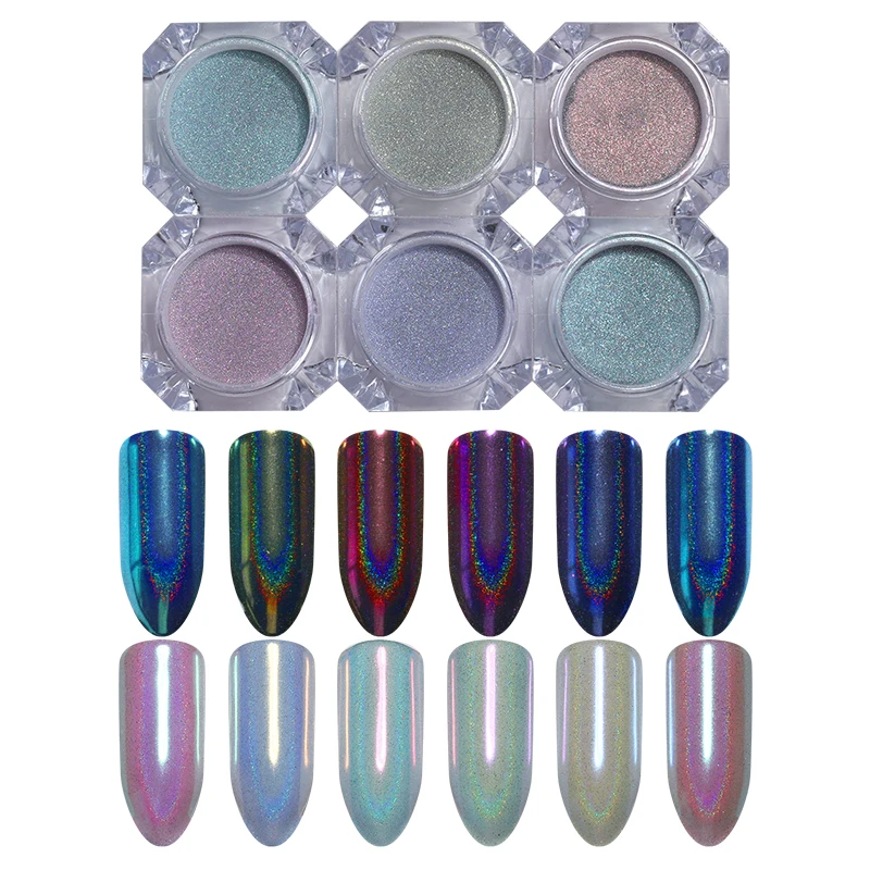 

0.5g Holographic Chameleon Shell Nail Powder Mirror Nail Art Chrome Pigment