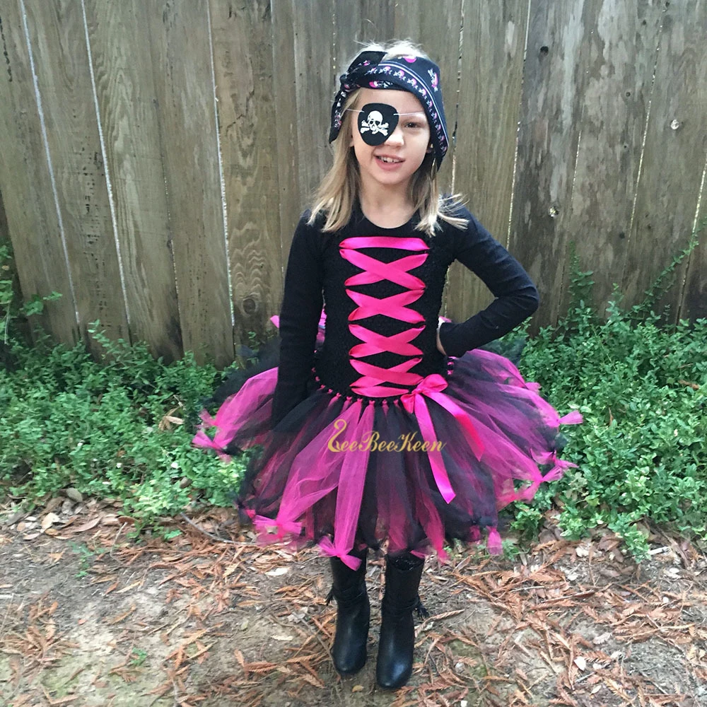 

Pirate Costume Child Pirate Cosplay Costume Girls Tutu Dress 1-12Years children Anime Copslay Movie Role play Suit Holiday Gift