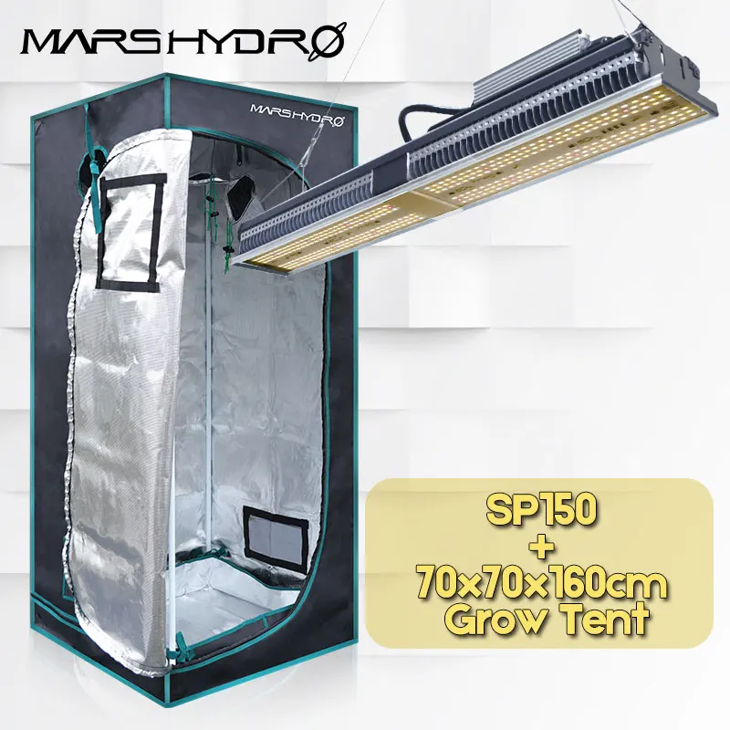 

MarsHydro SP-150 250 Full Spectrum LED Grow light +LED Grow tent Indoor Hydroponics zero Noise waterproof growing Plant light
