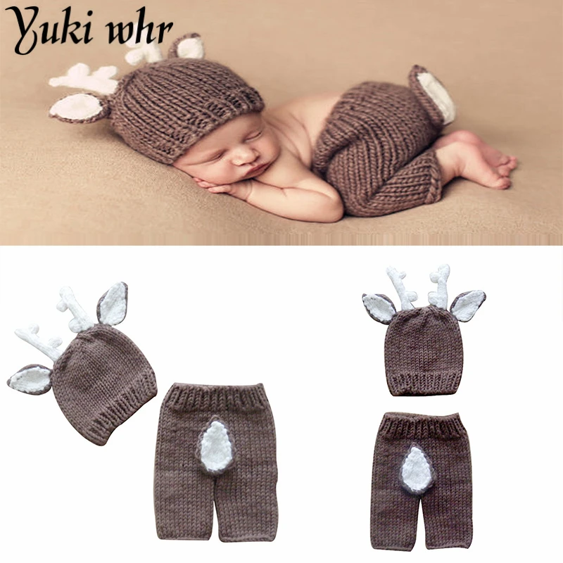 2018 Lovely Baby Animal Deer Costume Newborn Photography Props Handmade