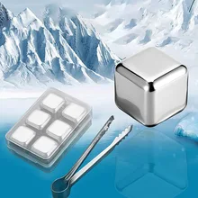 304 кубики льда из нержавеющей стали многоразовые охлаждающие камни для виски вино напиток физическое охлаждающее приспособление охладитель пива, вина