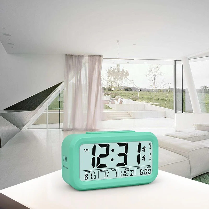 Grote Digitale Wekker LCD Student Elektronische Klok Snooze Sensor ... Grote Digitale Wekker LCD Student Elektronische Klok Snooze Sensor ...
