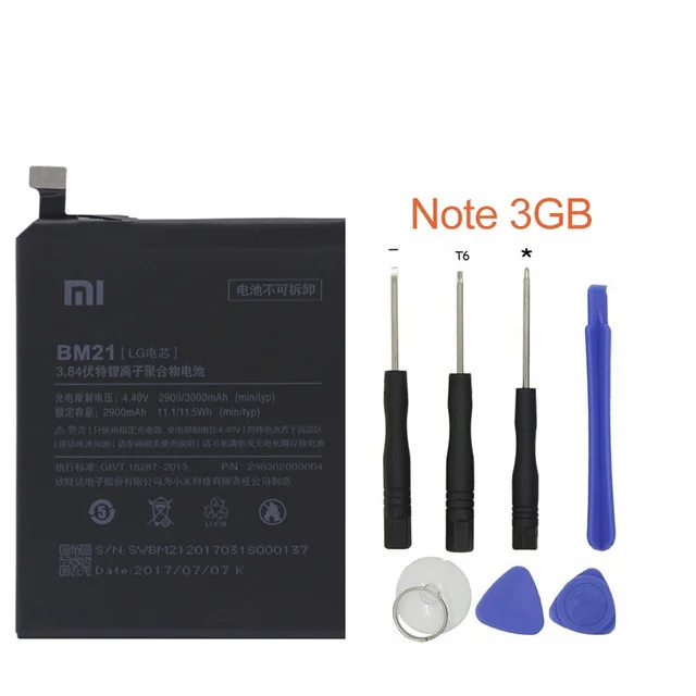 Оригинальный аккумулятор для телефона BM21 Xiaomi Mi Note 3 GB Оперативная память высокое