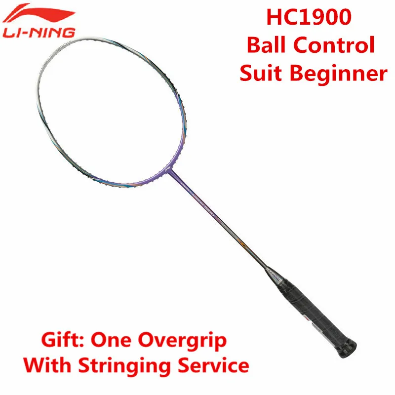 

Li-Ning Cheap Badminton Rackets HC1900 Full Carbon Lining Ball Control Racquets LN AYPJ096 With Overgrip High Quality L398B
