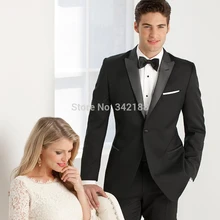 Черные деловые смокинги для жениха, лучшие мужские цветные бутиловые отвороты с отворотом, мужские свадебные костюмы/индивидуальный костюм/лучший костюм