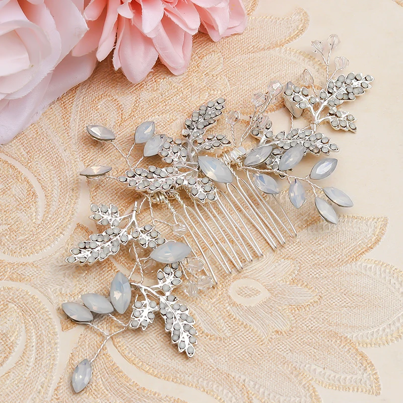 Missrdress Opal Handmade Bridal Headpieces Hair Jewelry